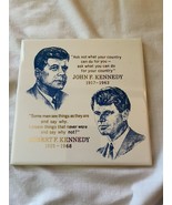 Vintage John F. Kennedy and Robert F. Kennedy Ceramic Tile Plaque Screen... - €34,51 EUR