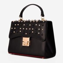 The Infanta Black Spike Leather Handbag image 3