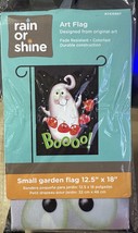 New Rain or Shine Small Porch Flag - HALLOWEEN Ghost - Boo! 12.5&quot; x 18&quot; - Fall - £7.13 GBP