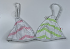 Solid &amp; striped The Lulu Top NWT women’s small pink green striped bikini top Q1 - £25.25 GBP