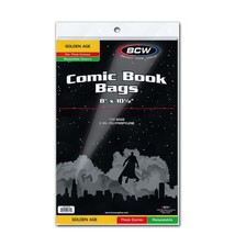 3 packs of 100 (300) BCW 8&quot; x 10 ½&quot; Resealable Thick Golden Age Comic Bags - $27.43