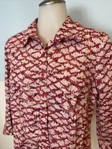 Coldwater Creek Pink and White Print Blouse Size M 10-12 - £9.88 GBP