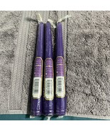 Bougie Effilee By Candle-Lite 8” Prune Purple Taper Candles Lot 3 Hanukk... - $186.01 MXN