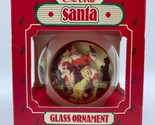 Vtg Hallmark Coca-Cola 1986 Santa Glass Ornament Christmas Decoration Claus - $12.59