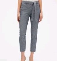 Banana Republic NEW Avery Herringbone Tie Waist Ankle Pants Navy Blue Sz 12 - $29.65