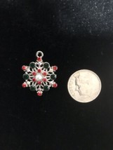 Rhinestone Snowflake Enamel Bangle Pendant charm Necklace Pendant Charm C23 - $14.25