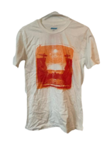 Oxide Herren Orange Aufdruck Surf Kurzärmelig Rundhals T-Shirt, Weiß, M - $13.85