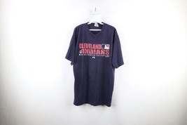 Vtg Majestic Mens L Distressed Chief Wahoo Cleveland Indians Baseball T-Shirt - £23.70 GBP