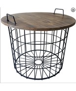 Wood/Metal Table with Removable Top D10 - £318.44 GBP