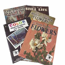 Lot 5 Vintage Walter T Foster Painting Books: Dramatic Still Life Flowers Color - $14.25