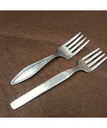 2 Vintage baby forks silverplate 4&quot; &amp; 4 3/4&quot; - £5.26 GBP