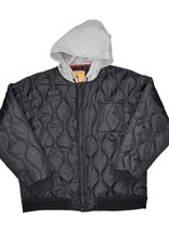 Bear River Quilted Liner Jacket Mens XL Black Hooded Workwear Lined Bomber - £22.55 GBP