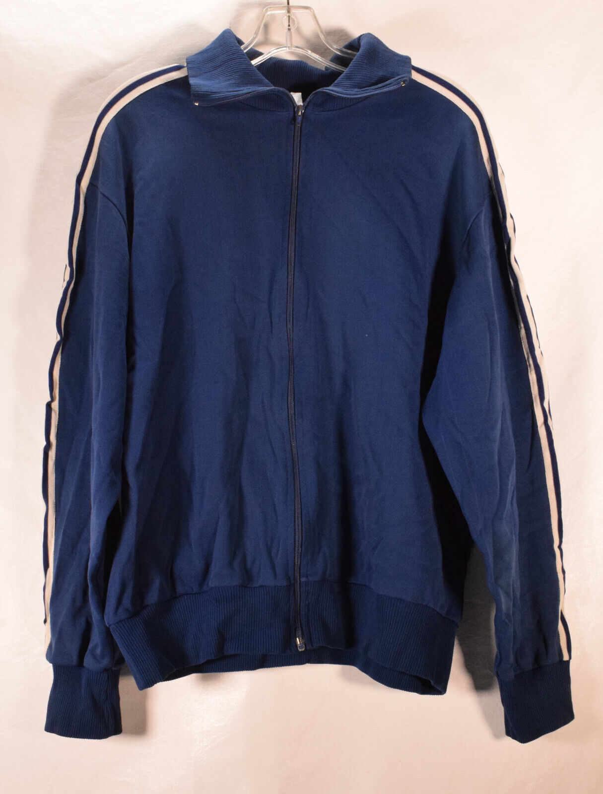 Primary image for Adidas Vintage Mens Striped Track Jacket Blue