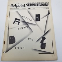 Hotpoint Servicegram January 1951 Helix Temperature Control LC3 Fluid Drive - $18.95