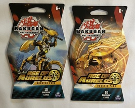 Lot of (2) Bakugan Battle Planet, Age of Aurelus Booster Pack 10 cards - £13.53 GBP