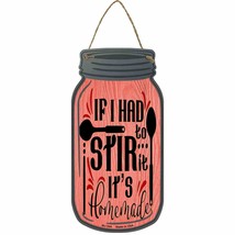 Stir It Homemade Red Novelty Metal Mason Jar Sign - £14.57 GBP