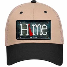 Delaware Home State Outline Novelty Khaki Mesh License Plate Hat - £23.17 GBP