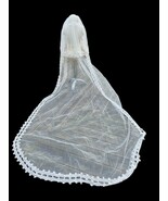 William Cahill Couture Wedding Veil 50&#39;s Boho Tulle Crochet Cathedral Ve... - $191.86 CAD