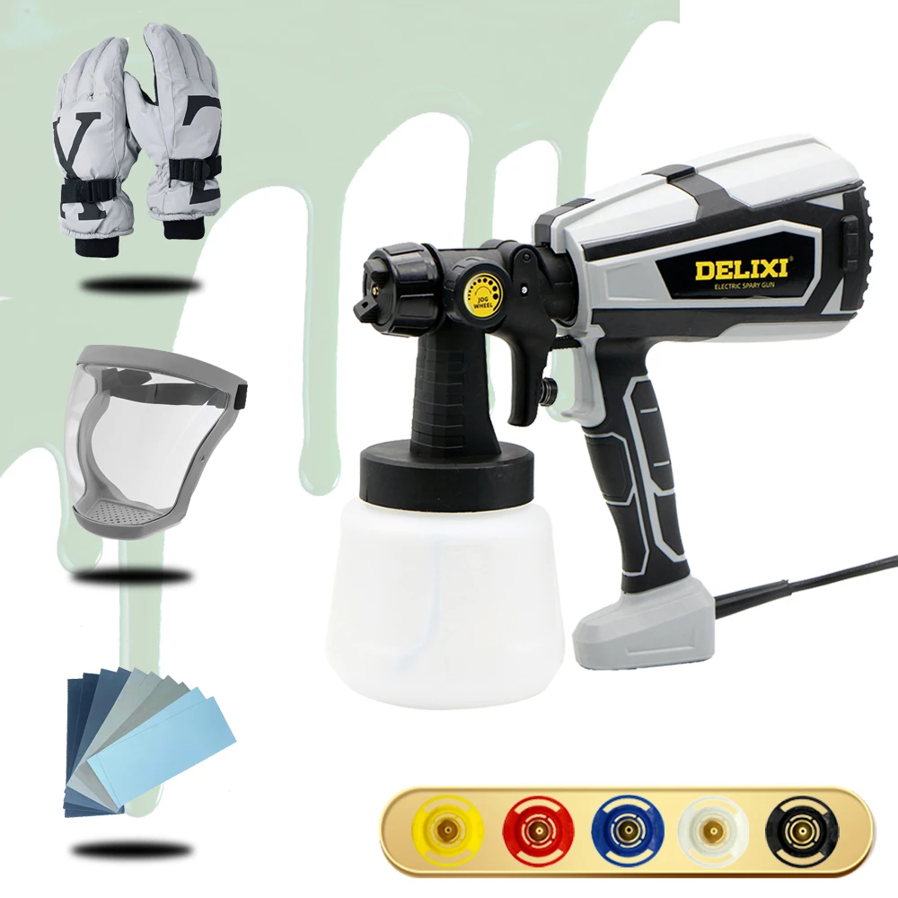 Delixi 600W/1000ml Electric Spray  Spray Paint Tool Paint High Atomization Home  - £131.60 GBP