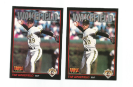 Two (2) Tim Wakefield (Pittsburgh) 1993 Donruss Triple Play Rookie Cards #50 - $4.99