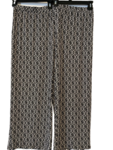 Susan Graver Black and White Print Knit Pull on Pants Size 2XP - £22.51 GBP