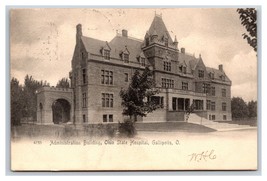 Ohio State Insane Asylum Administration Building Gallipolis OH UDB Postcard V19 - $7.87