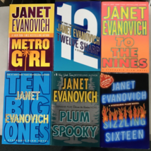 Janet Evanovich Hardcover Twelve Sharp To The Nines Ten Big Ones Metro girl P X6 - £22.94 GBP