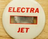 Vintage Metal Pinback Button Electra Jet Employee Bagde ID Pin 3.5" - $19.79