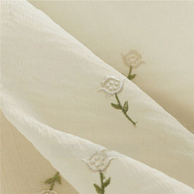 Emboridery Flora Faux Silk Fabric 55&quot; Width 0.5Y Home Decor Dress Table ... - £9.66 GBP