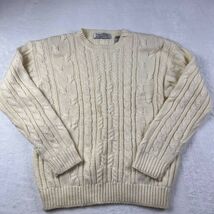 Karen Scott Large Pullover Knitted Sweater Crew Neck Long Sleeve White W... - $17.98 CAD