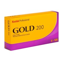 Kodak Professional Gold 200 Color Negative Film (120 Roll Film, 5-Pack) - £62.11 GBP