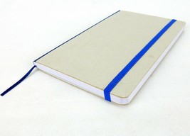 Recycled Bound Journal Notebook, Elastic Closure, Document Pocket, #MP3203 - £3.86 GBP