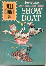 Dell Giant Comic Book #55 Walt Disneys Uncle Scrooge Showboat 1961 FINE+ Art Cvr - £34.71 GBP