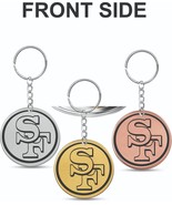 49ERS NFL , SAN FRANCISCO US COIN,GOLD,SILVER KEYCHAIN - £11.70 GBP