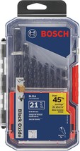 BOSCH BL21A 21-Piece Assorted Set Black Oxide Metal Drill Bits with, Pla... - £22.56 GBP