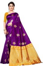 Kanchipuram Art Silk Saree With Blouse Piece Saree- 5.5 Meter / Blouse-0.8 Meter - £36.17 GBP