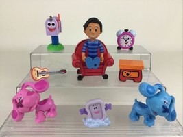 Blues Clues Play Along Friends Figures 9pc Lot Josh Magenta Blue Chair Just Play - £30.99 GBP