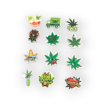 Marijuana Cannabis Weed Acrylic Flatback Charms Cabochons 12 Piece Lot - £7.77 GBP