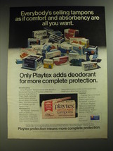 1974 Playtex Deodorant Tampons Ad - Everybody&#39;s selling tampons as if comfort - £14.73 GBP