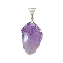 Stones Desire Amethyst Crystal Pendant Necklace (22&quot;) Purple - £157.34 GBP