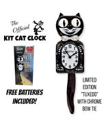 TUXEDO KIT CAT CLOCK 15.5&quot; Limited Edition Free Battery USA MADE Kit-Cat... - $98.58 CAD