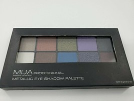 MUA Makeup Academy Professional Metallic Eye Shadow Palette 10 Shades New - $5.99