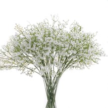 9Pcs Long Stem Artificial Baby Breath Flowers Real Touch Silk Gypsophila Bouquet - £21.93 GBP