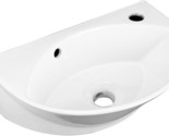 Renovators Supply Manufacturing Juniper White Ceramic Bathroom Vessel Si... - £132.87 GBP