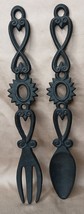 Vintage Decorama Cast Iron Spoon and Fork Set 12 3/4&quot; Wall Decor - $10.00