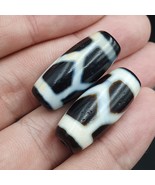 2 antiche perle di agata indo tibetana himalayana vintage modello unico ... - $2,187.68 MXN