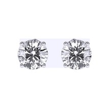 1CT F-G Color VS-SI Clarity Round Cut Solitaire Lab-Grown Diamond Stud. - £470.18 GBP