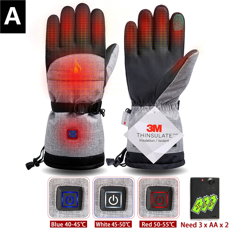 Electric Thermal Gloves Winter Gloves 3M Cotton Heating Hand Warmer Waterproof S - £116.14 GBP