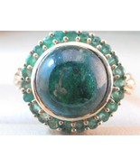 Authenticity Guarantee

14KT SOLID GOLD LARGE 12 MM CABOCHON EMERALD HAL... - $886.05