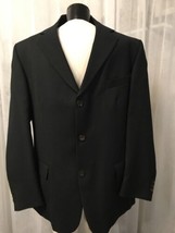 Joseph &amp; Feiss Men&#39;s Blazer 100% Wool Black Fully Lined 3 Button Size 44... - £78.95 GBP